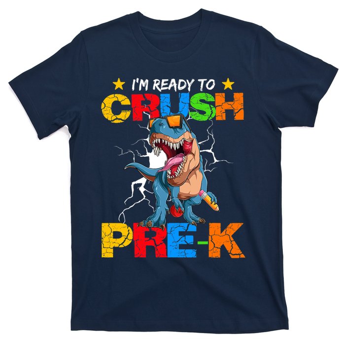 I'm Ready To Crush Pre K Dinosaur Back To School T-Shirt