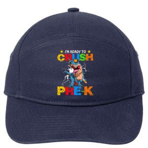 I'm Ready To Crush Pre K Dinosaur Back To School 7-Panel Snapback Hat