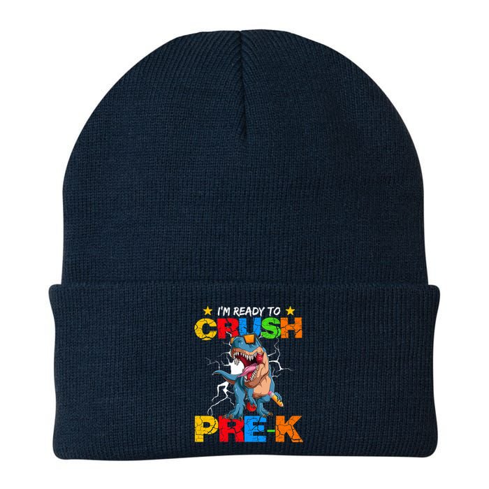 I'm Ready To Crush Pre K Dinosaur Back To School Knit Cap Winter Beanie