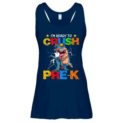 I'm Ready To Crush Pre K Dinosaur Back To School Ladies Essential Flowy Tank