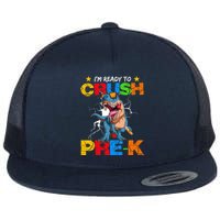 I'm Ready To Crush Pre K Dinosaur Back To School Flat Bill Trucker Hat