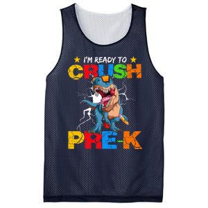 I'm Ready To Crush Pre K Dinosaur Back To School Mesh Reversible Basketball Jersey Tank