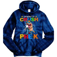 I'm Ready To Crush Pre K Dinosaur Back To School Tie Dye Hoodie