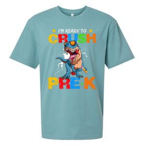 I'm Ready To Crush Pre K Dinosaur Back To School Sueded Cloud Jersey T-Shirt