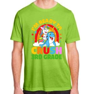 Im Ready To Crush 3Rd Grade Unicorn Narwhal Back To School Gift Adult ChromaSoft Performance T-Shirt