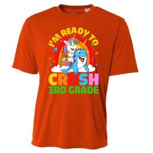 Im Ready To Crush 3Rd Grade Unicorn Narwhal Back To School Gift Cooling Performance Crew T-Shirt