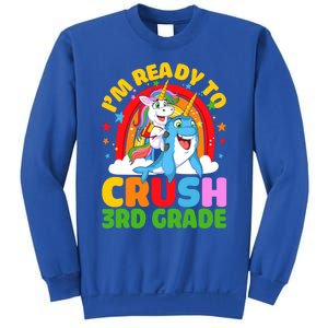 Im Ready To Crush 3Rd Grade Unicorn Narwhal Back To School Gift Sweatshirt