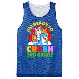 Im Ready To Crush 3Rd Grade Unicorn Narwhal Back To School Gift Mesh Reversible Basketball Jersey Tank