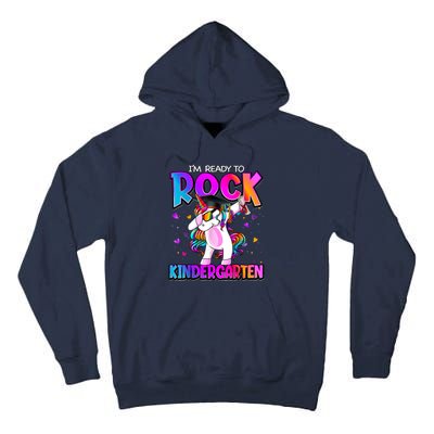 Im Ready To Rock Kindergarten Unicorn Back To School Girl Tall Hoodie