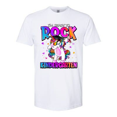 Im Ready To Rock Kindergarten Unicorn Back To School Girl Softstyle CVC T-Shirt