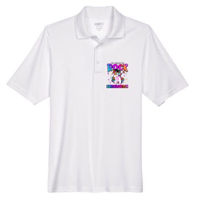 Im Ready To Rock Kindergarten Unicorn Back To School Girl Men's Origin Performance Pique Polo