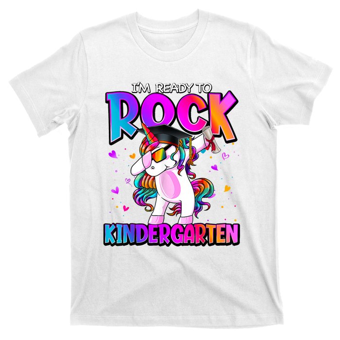 Im Ready To Rock Kindergarten Unicorn Back To School Girl T-Shirt