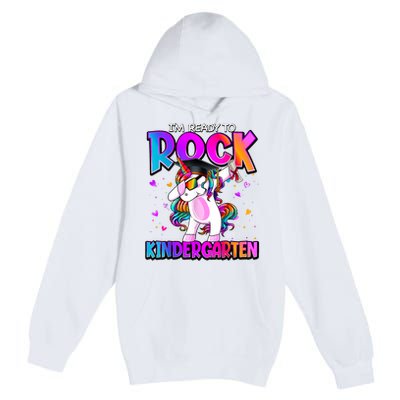 Im Ready To Rock Kindergarten Unicorn Back To School Girl Premium Pullover Hoodie