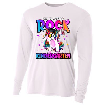 Im Ready To Rock Kindergarten Unicorn Back To School Girl Cooling Performance Long Sleeve Crew