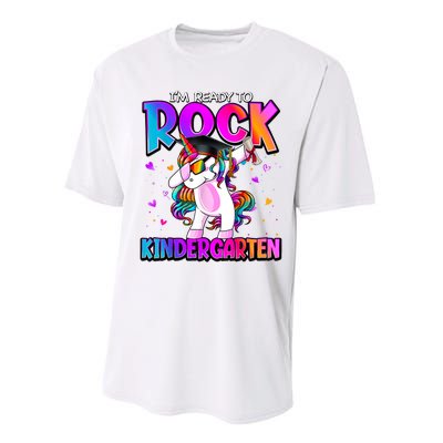 Im Ready To Rock Kindergarten Unicorn Back To School Girl Performance Sprint T-Shirt