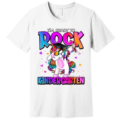 Im Ready To Rock Kindergarten Unicorn Back To School Girl Premium T-Shirt