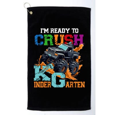 Im Ready To Crush Kindergarten Monster Truck Dinosaur Platinum Collection Golf Towel