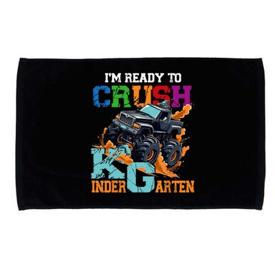 Im Ready To Crush Kindergarten Monster Truck Dinosaur Microfiber Hand Towel