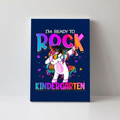 Im Ready To Rock Kindergarten Unicorn Back To School Girl Canvas