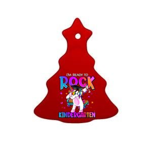 Im Ready To Rock Kindergarten Unicorn Back To School Girl Ceramic Tree Ornament