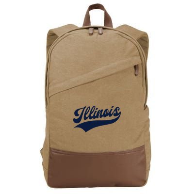 Illinois Retro Throwback Design Classic Cotton Canvas Backpack