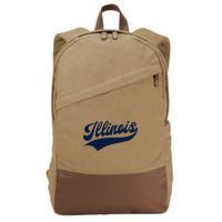 Illinois Retro Throwback Design Classic Cotton Canvas Backpack