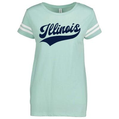 Illinois Retro Throwback Design Classic Enza Ladies Jersey Football T-Shirt