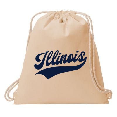 Illinois Retro Throwback Design Classic Drawstring Bag