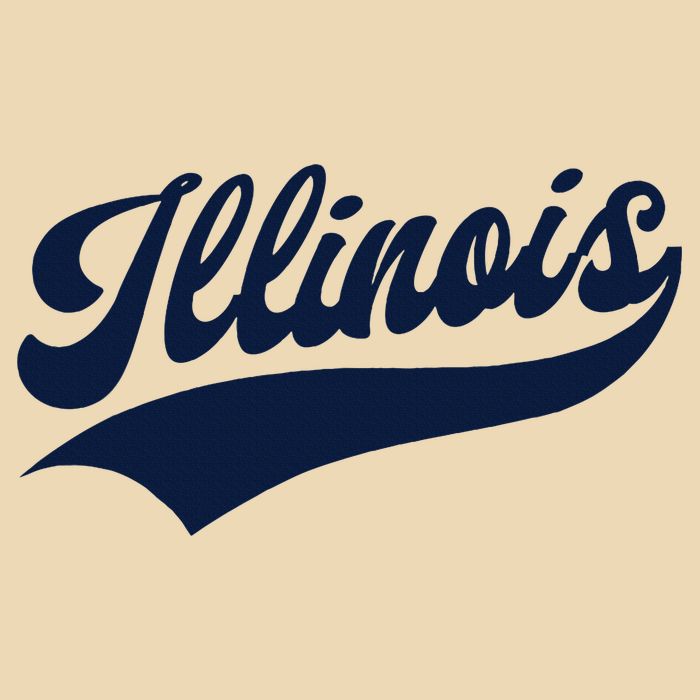 Illinois Retro Throwback Design Classic Drawstring Bag