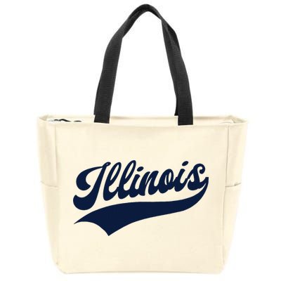 Illinois Retro Throwback Design Classic Zip Tote Bag