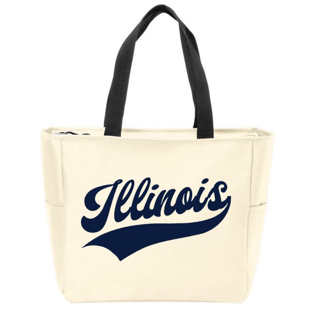 Illinois Retro Throwback Design Classic Zip Tote Bag
