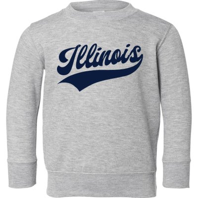 Illinois Retro Throwback Design Classic Toddler Sweatshirt