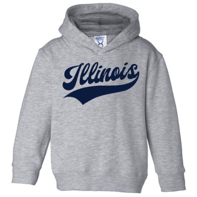 Illinois Retro Throwback Design Classic Toddler Hoodie