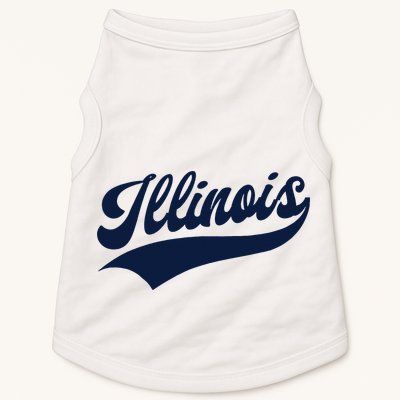 Illinois Retro Throwback Design Classic Doggie Tank
