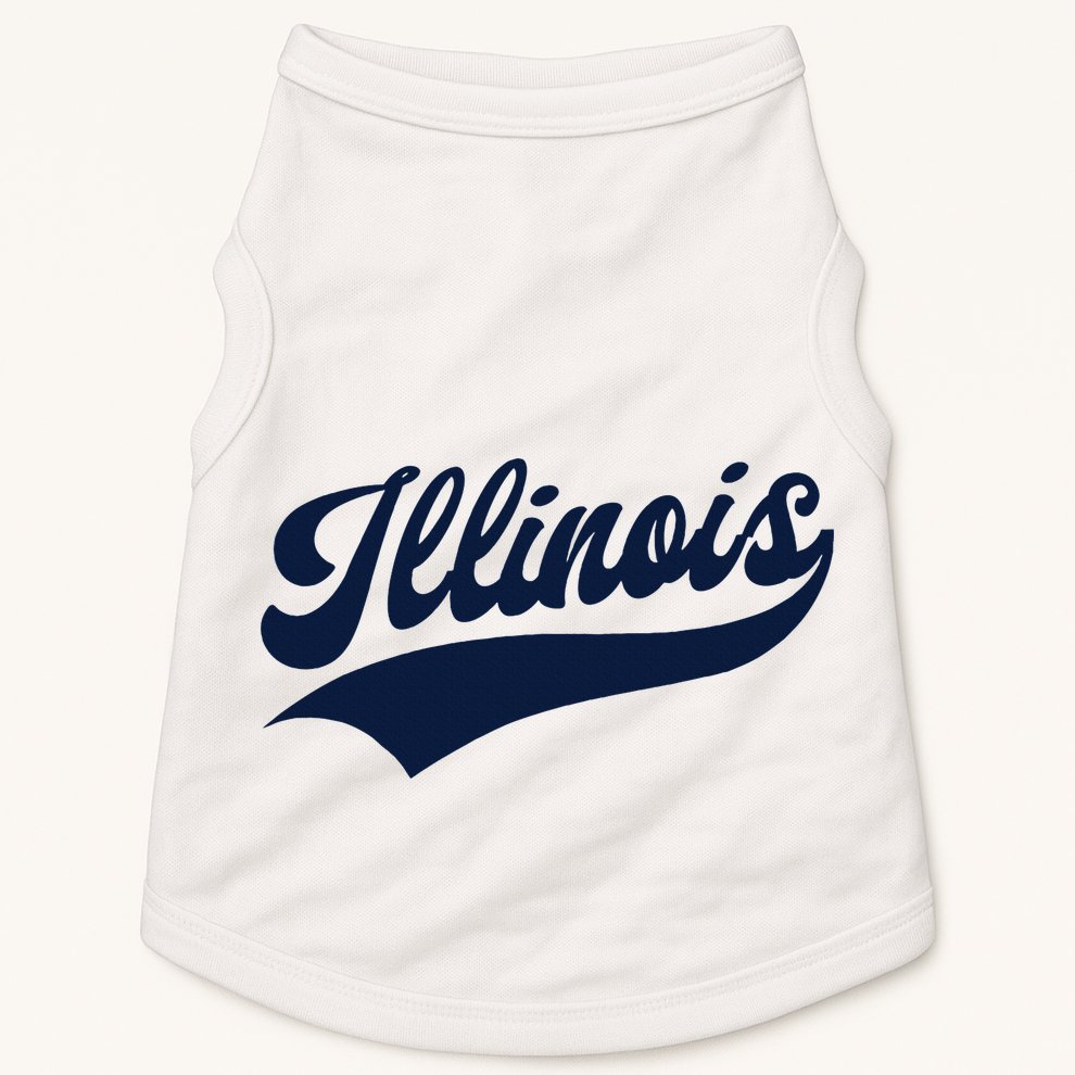 Illinois Retro Throwback Design Classic Doggie Tank