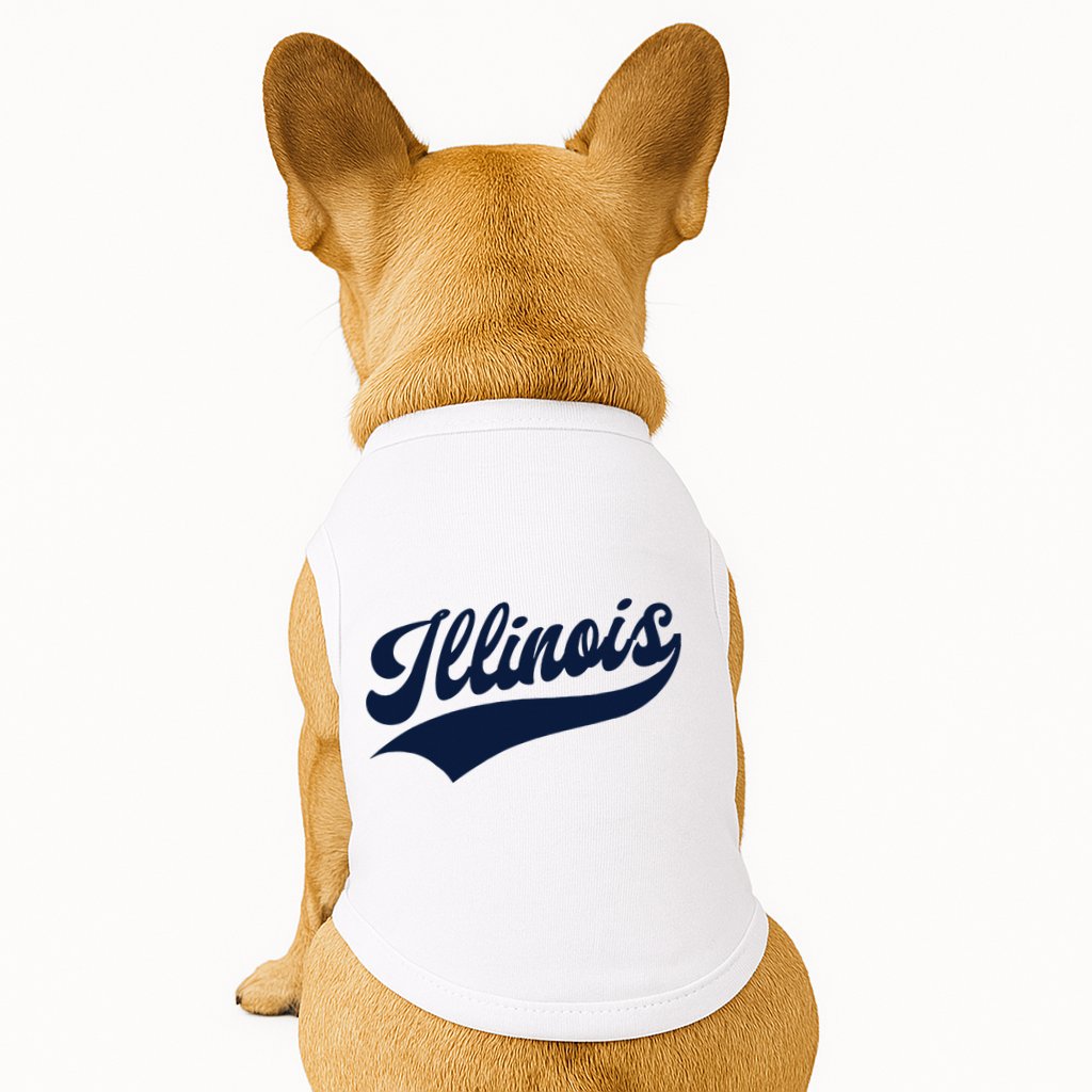 Illinois Retro Throwback Design Classic Doggie Tank