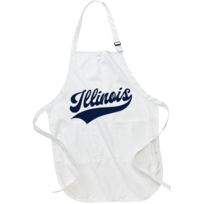 Illinois Retro Throwback Design Classic Apron