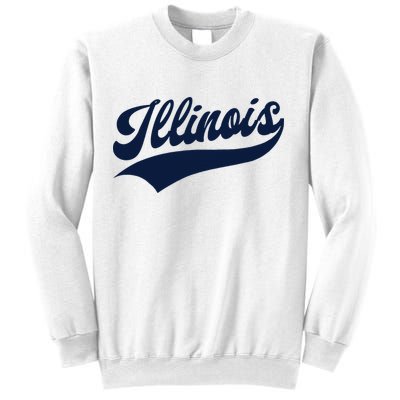 Illinois Retro Throwback Design Classic Sweatshirt