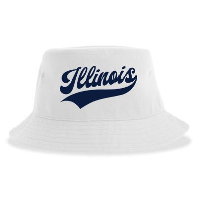 Illinois Retro Throwback Design Classic Sustainable Bucket Hat