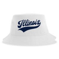 Illinois Retro Throwback Design Classic Sustainable Bucket Hat
