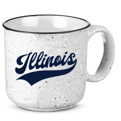 Illinois Retro Throwback Design Classic 15oz Campfire Ceramic Mug