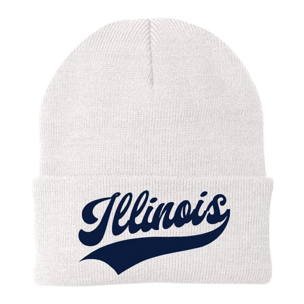 Illinois Retro Throwback Design Classic Beanie