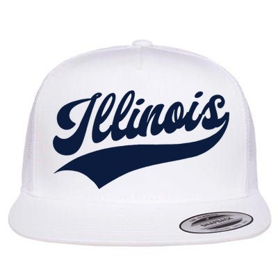 Illinois Retro Throwback Design Classic Flat Bill Trucker Hat