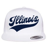Illinois Retro Throwback Design Classic Flat Bill Trucker Hat