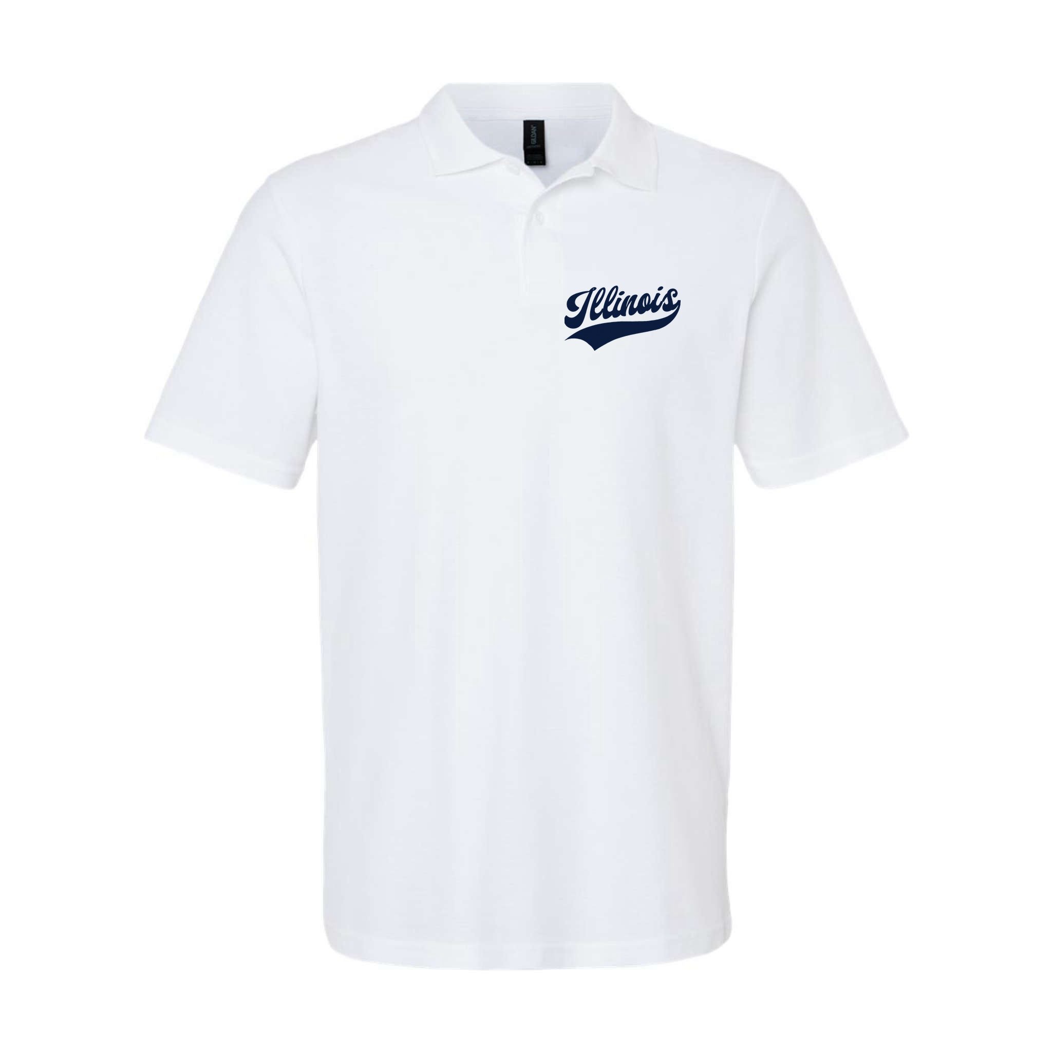 Illinois Retro Throwback Design Classic Polo