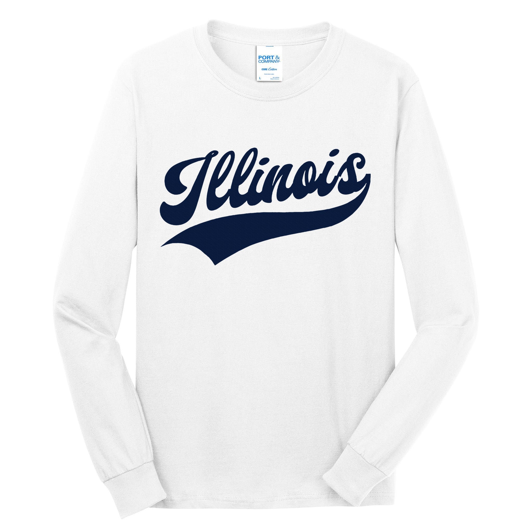 Illinois Retro Throwback Design Classic Tall Long Sleeve T-Shirt