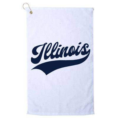 Illinois Retro Throwback Design Classic Golf Towel