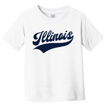 Illinois Retro Throwback Design Classic Toddler T-Shirt