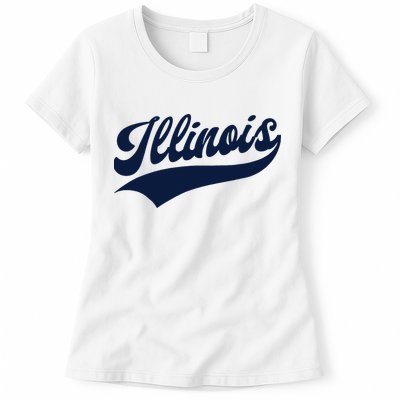 Illinois Retro Throwback Design Classic Womens T-Shirt