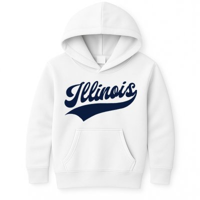 Illinois Retro Throwback Design Classic Kids Hoodie
